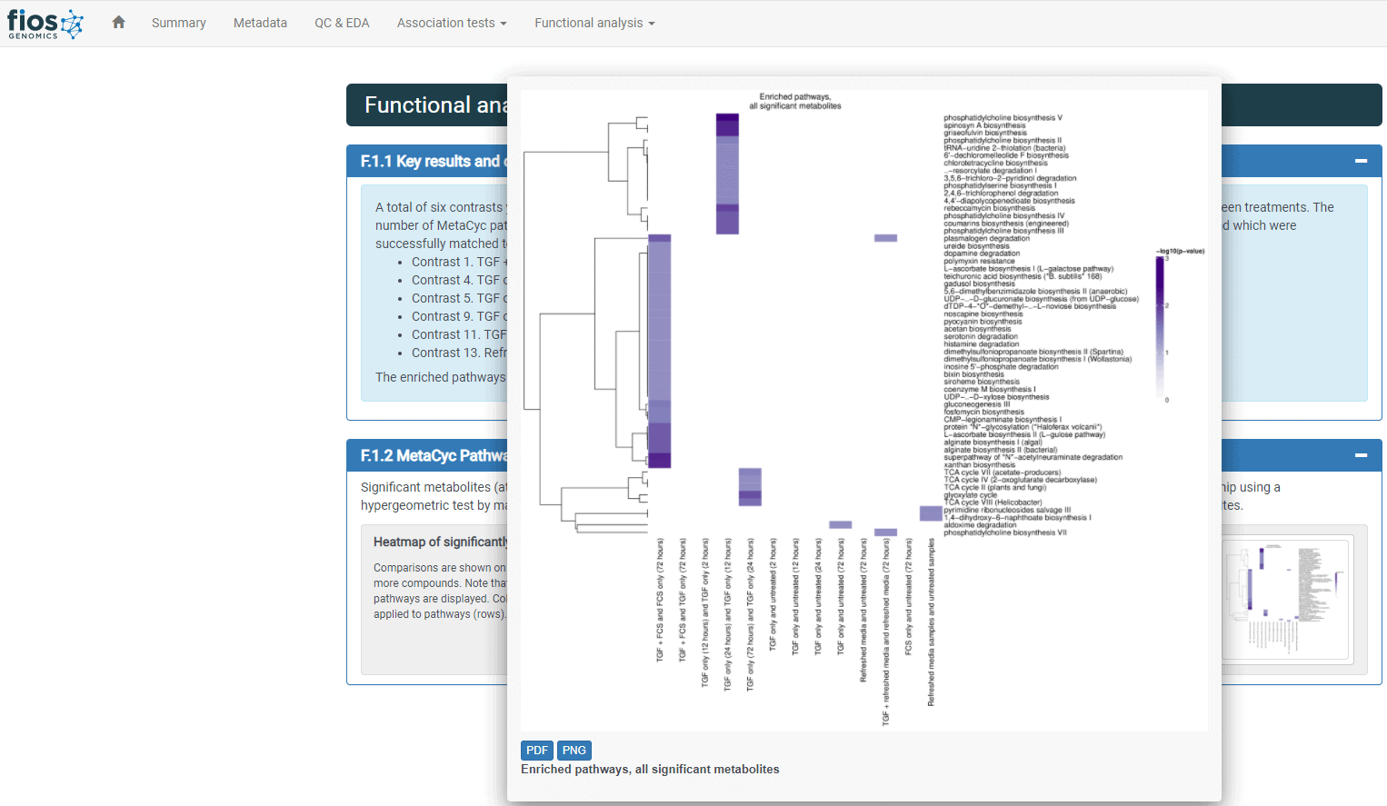 Graph from Report: Metabolomic profiling of EMT in lung cancer cells under TGF stimulation