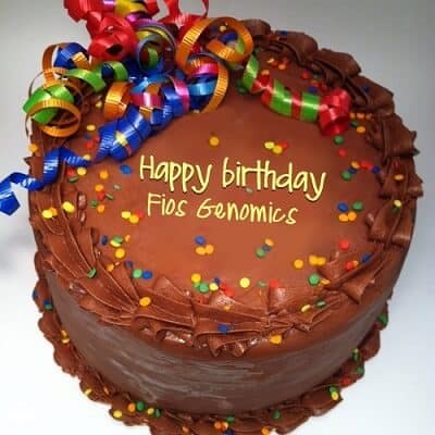 Happy birthday Fios Genomics cake