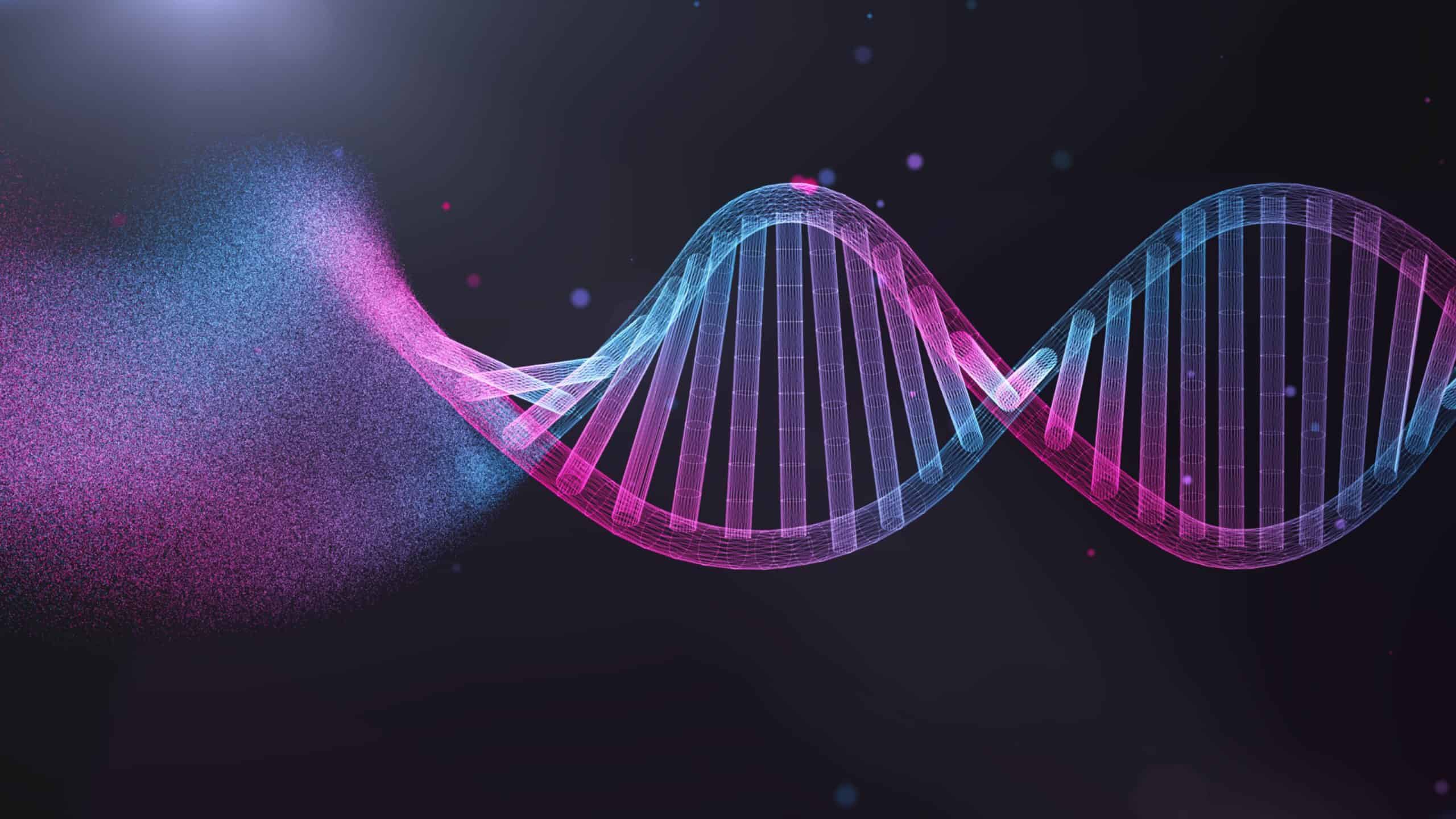 illustration of DNA Futuristic digital Abstract background for Science and technology